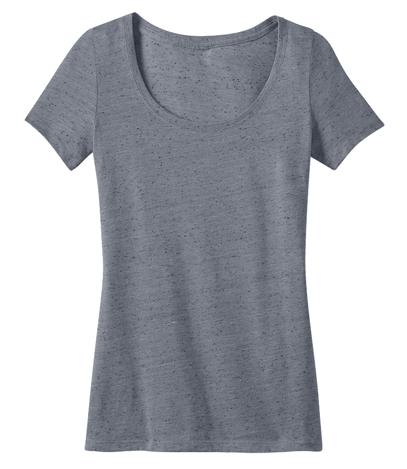 District DM471 Ladies Textured Scoop Tee