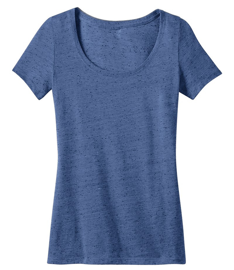 District DM471 Ladies Textured Scoop Tee