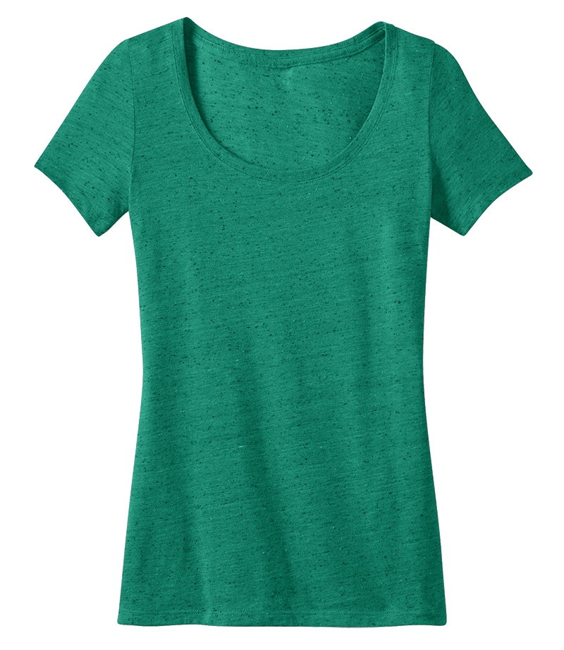 District DM471 Ladies Textured Scoop Tee