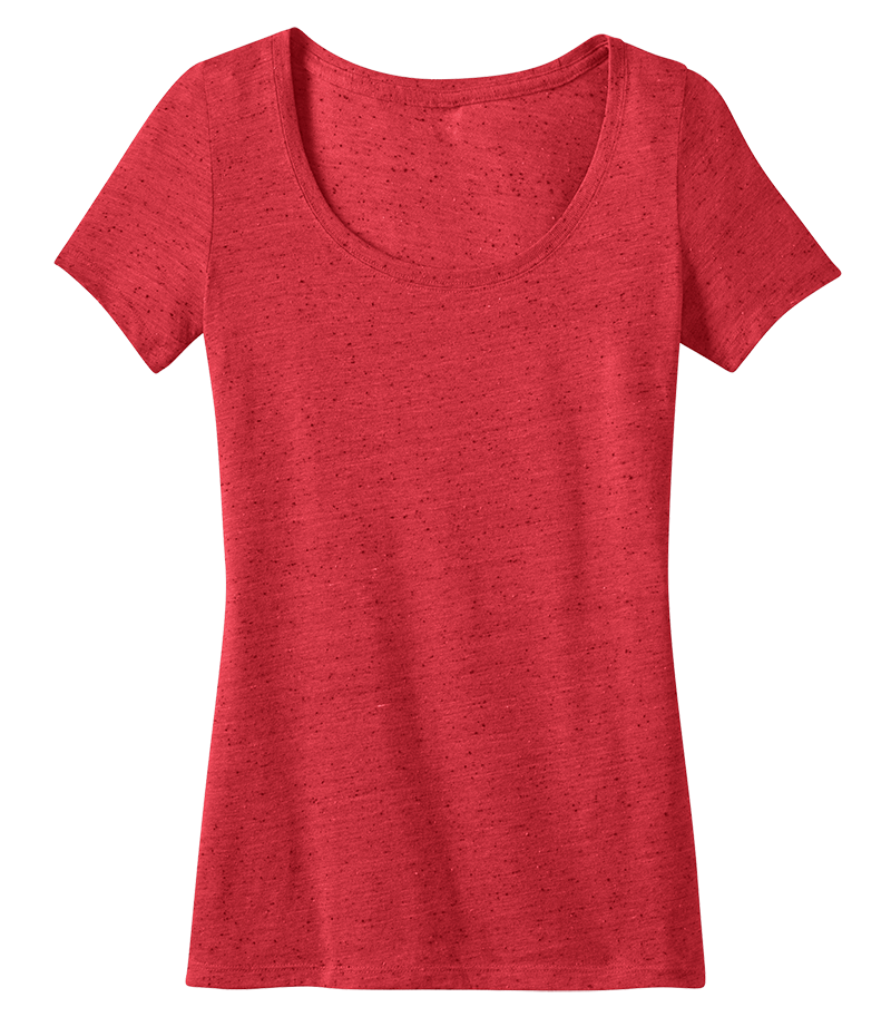 District DM471 Ladies Textured Scoop Tee