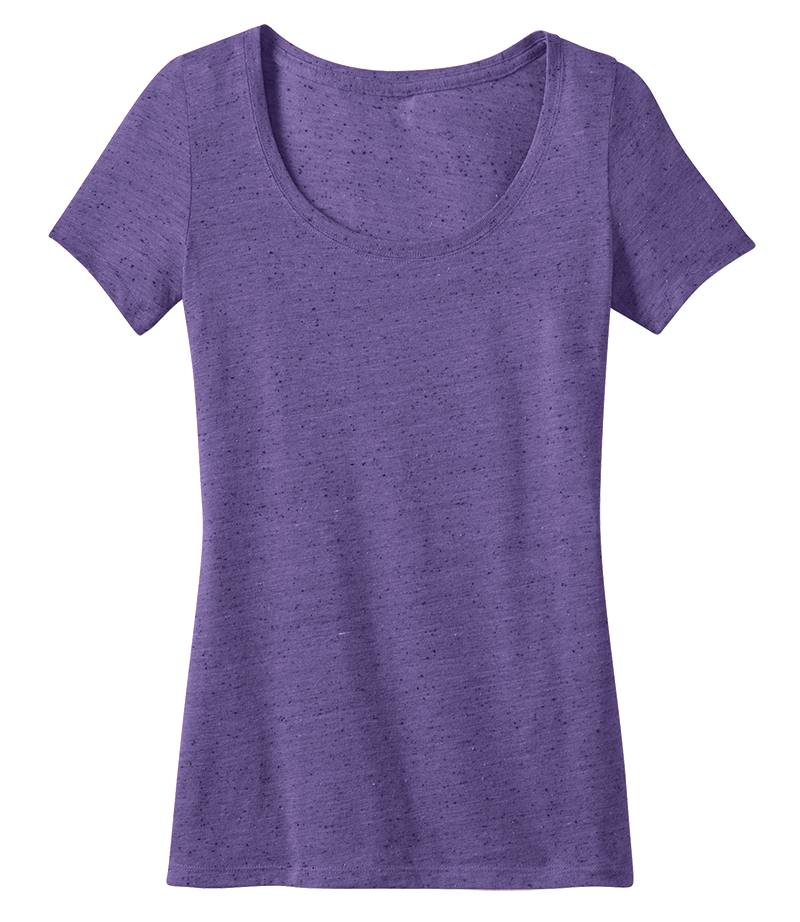 District DM471 Ladies Textured Scoop Tee