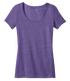 District DM471 Ladies Textured Scoop Tee