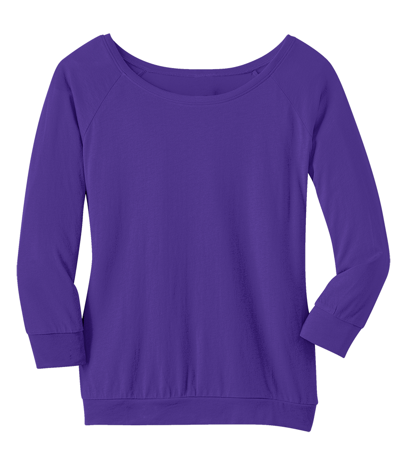 District DM482 Ladies Modal 3/4 Sleeve Raglan
