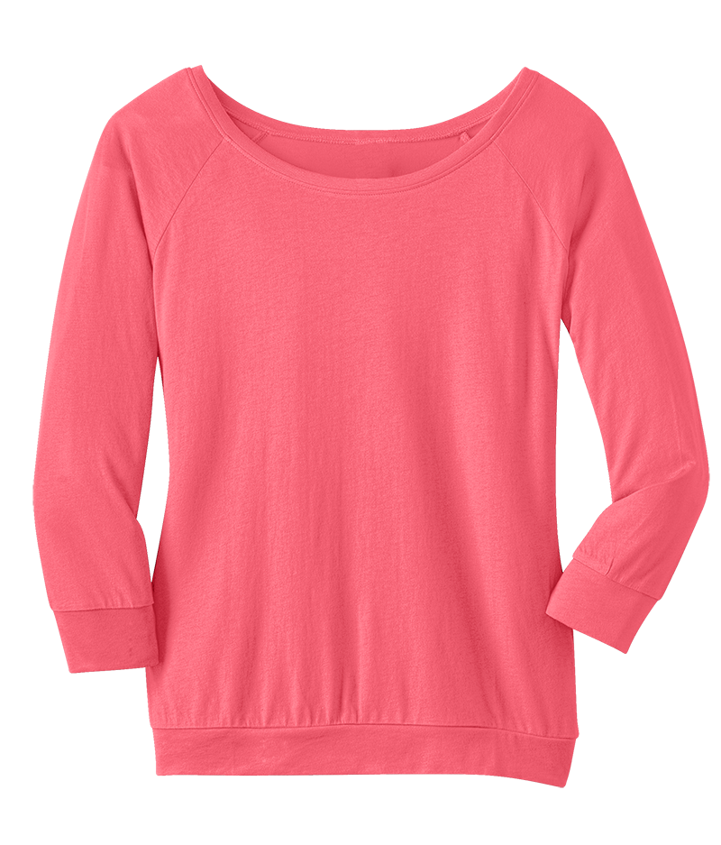 District DM482 Ladies Modal 3/4 Sleeve Raglan