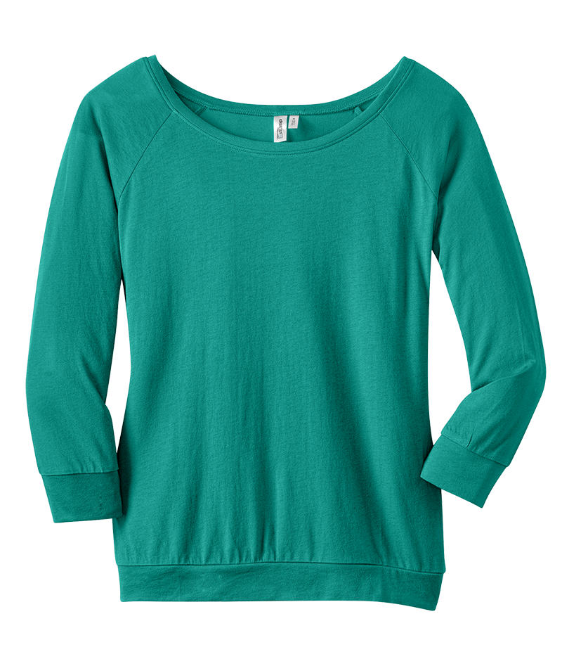 District DM482 Ladies Modal 3/4 Sleeve Raglan