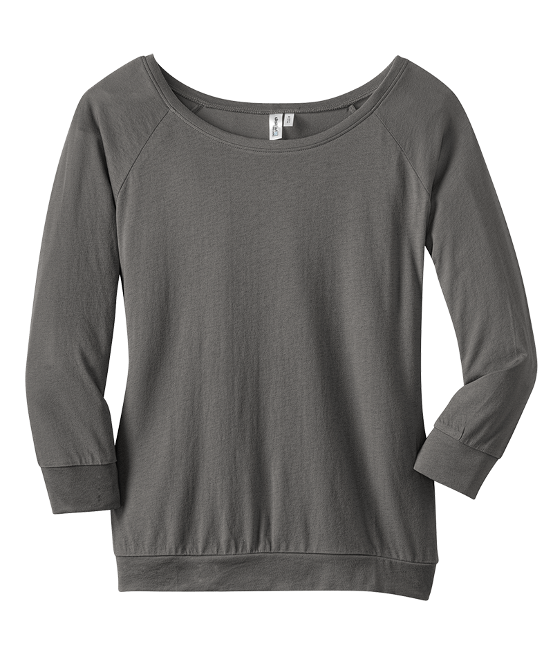 District DM482 Ladies Modal 3/4 Sleeve Raglan