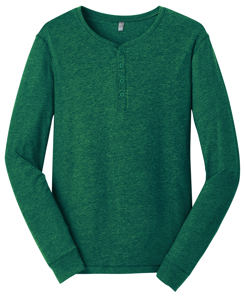 District DT1401 Gravel Long Sleeve Henley Tee