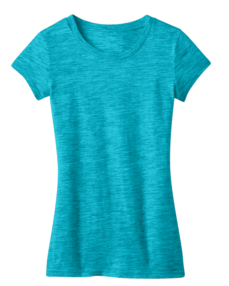 District DT2001 Juniors Extreme Heather Cap Sleeve Tee