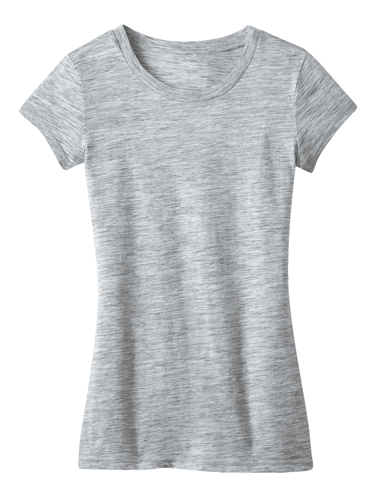 District DT2001 Juniors Extreme Heather Cap Sleeve Tee