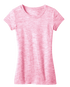 District DT2001 Juniors Extreme Heather Cap Sleeve Tee