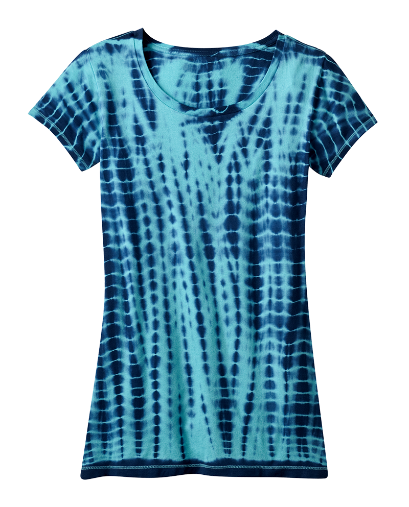 District DT2300 Juniors Tie-Dye Girly Tee