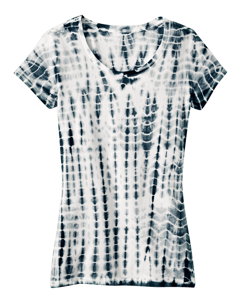 District DT2300 Juniors Tie-Dye Girly Tee