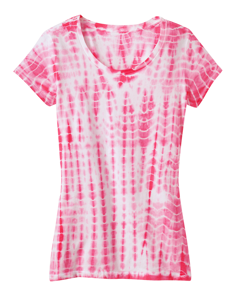 District DT2300 Juniors Tie-Dye Girly Tee