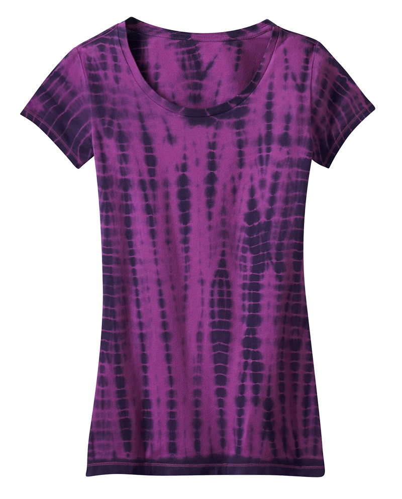 District DT2300 Juniors Tie-Dye Girly Tee