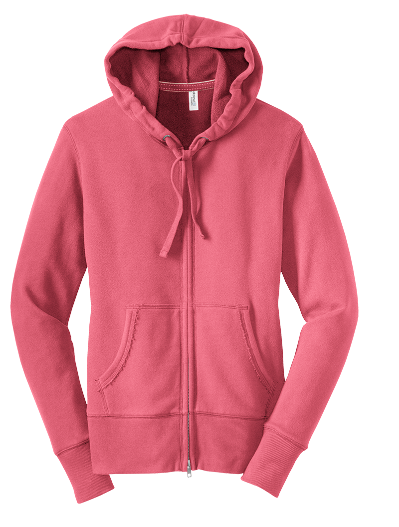 District Juniors Vintage French Terry Full-Zip Hoodie