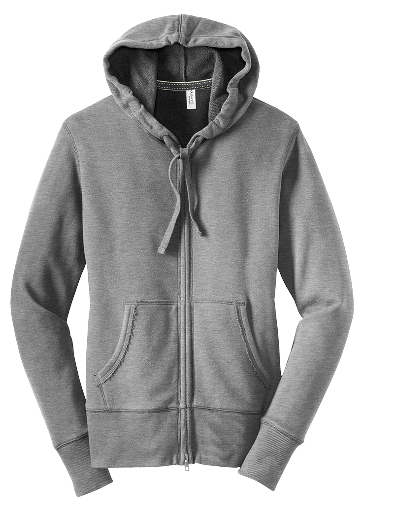 District Juniors Vintage French Terry Full-Zip Hoodie
