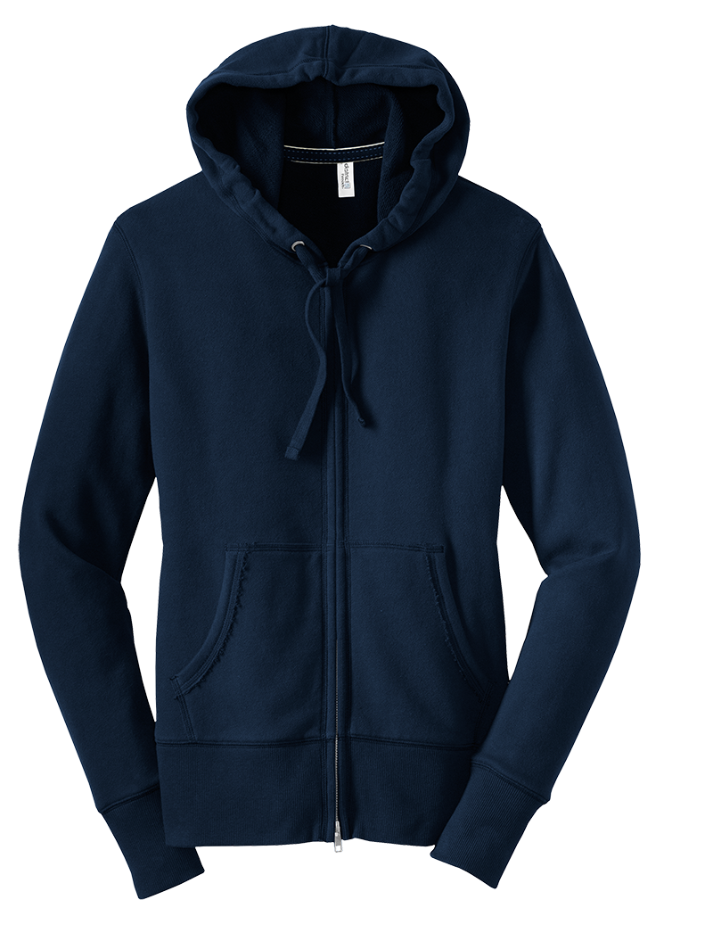 District Juniors Vintage French Terry Full-Zip Hoodie