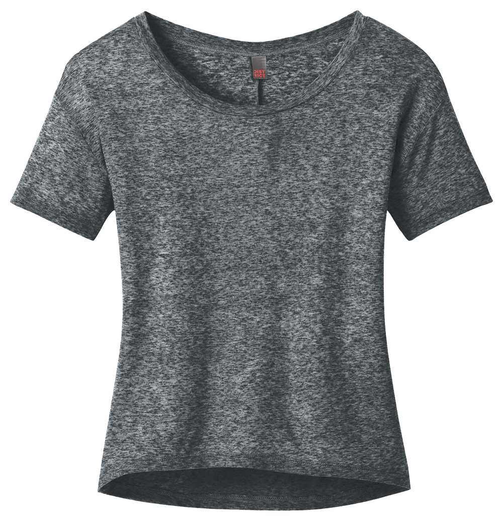 District DT260 Juniors Microburn Wide Neck Hi Lo Tee