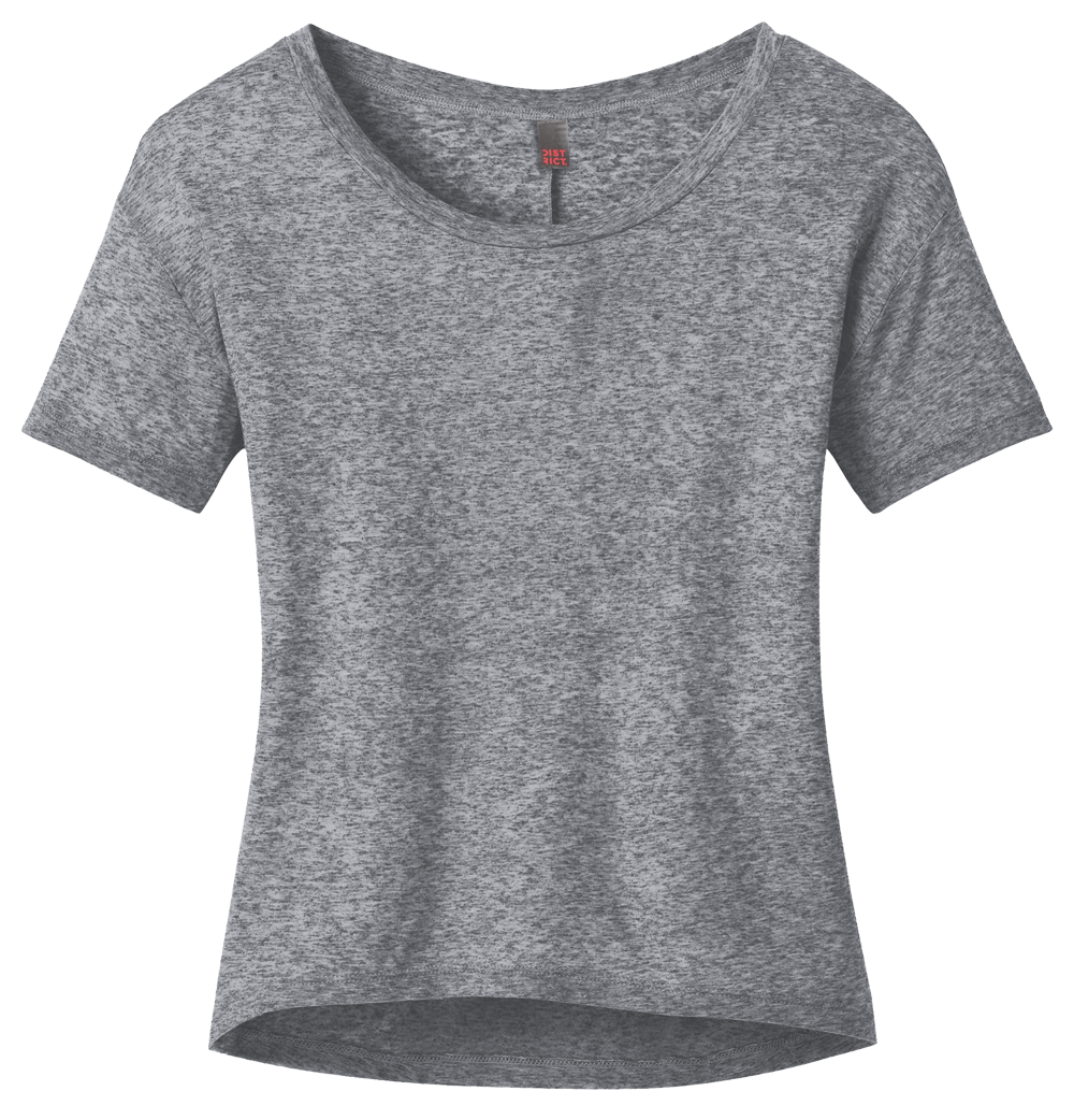 District DT260 Juniors Microburn Wide Neck Hi Lo Tee