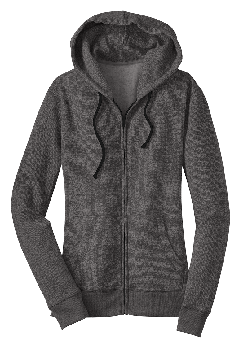 District Juniors Marled Fleece Full-Zip Hoodie
