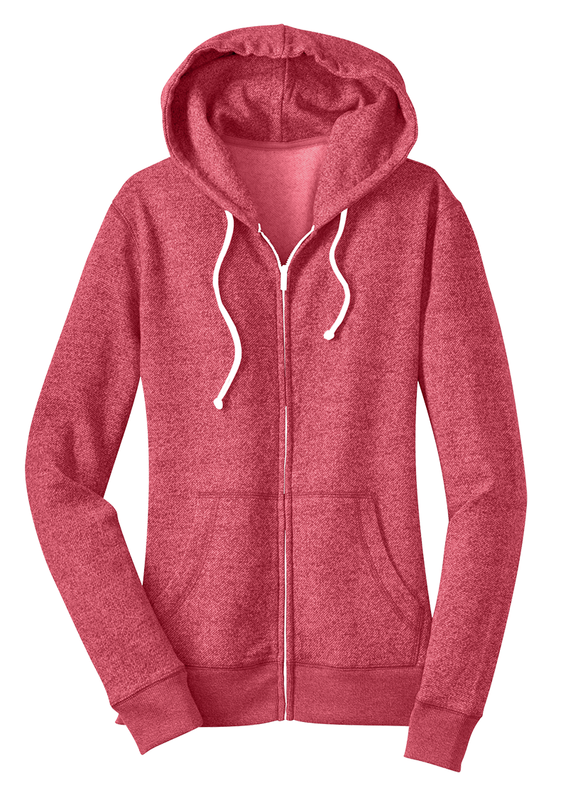 District Juniors Marled Fleece Full-Zip Hoodie