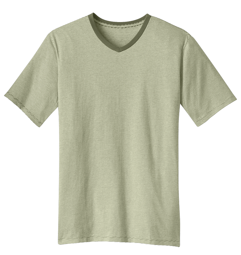 District DM320 Mini Stripe Notch Tee