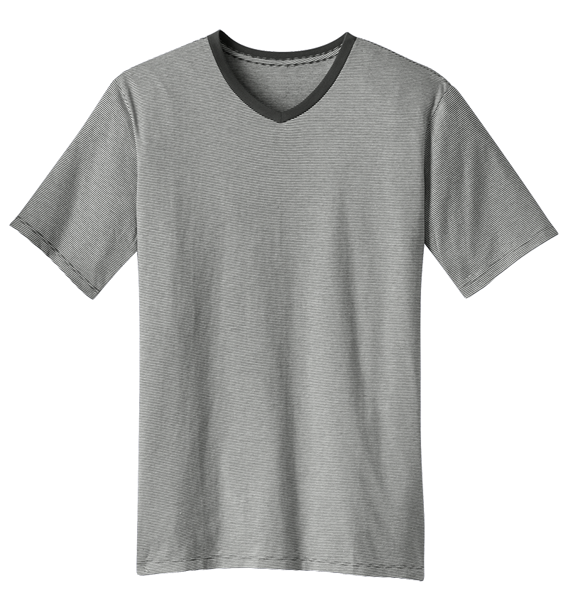 District DM320 Mini Stripe Notch Tee