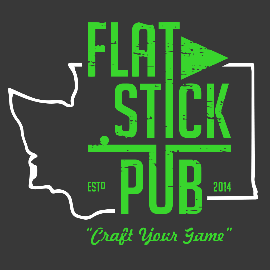 Flatstick Pub Classic Washington State Logo Design
