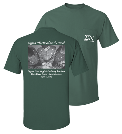 Sigma Nu Road to the Rock Initiation Shirts