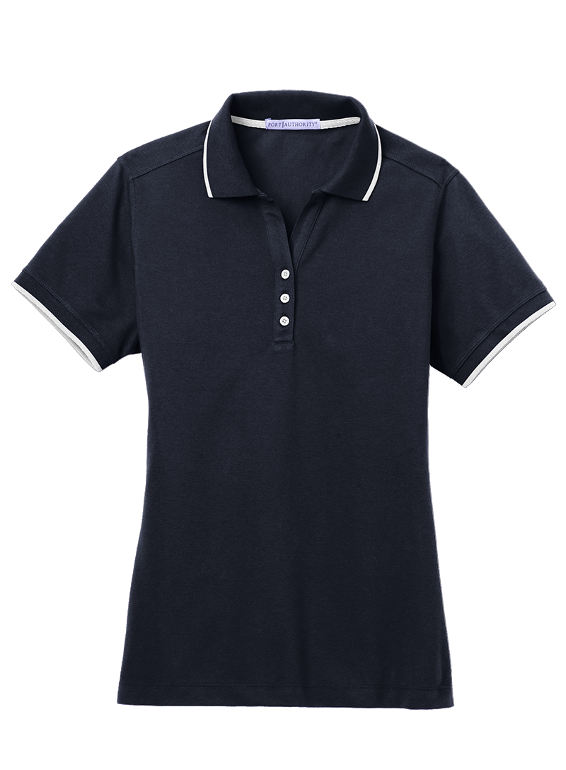 Port Authority Ladies Tipped Polo