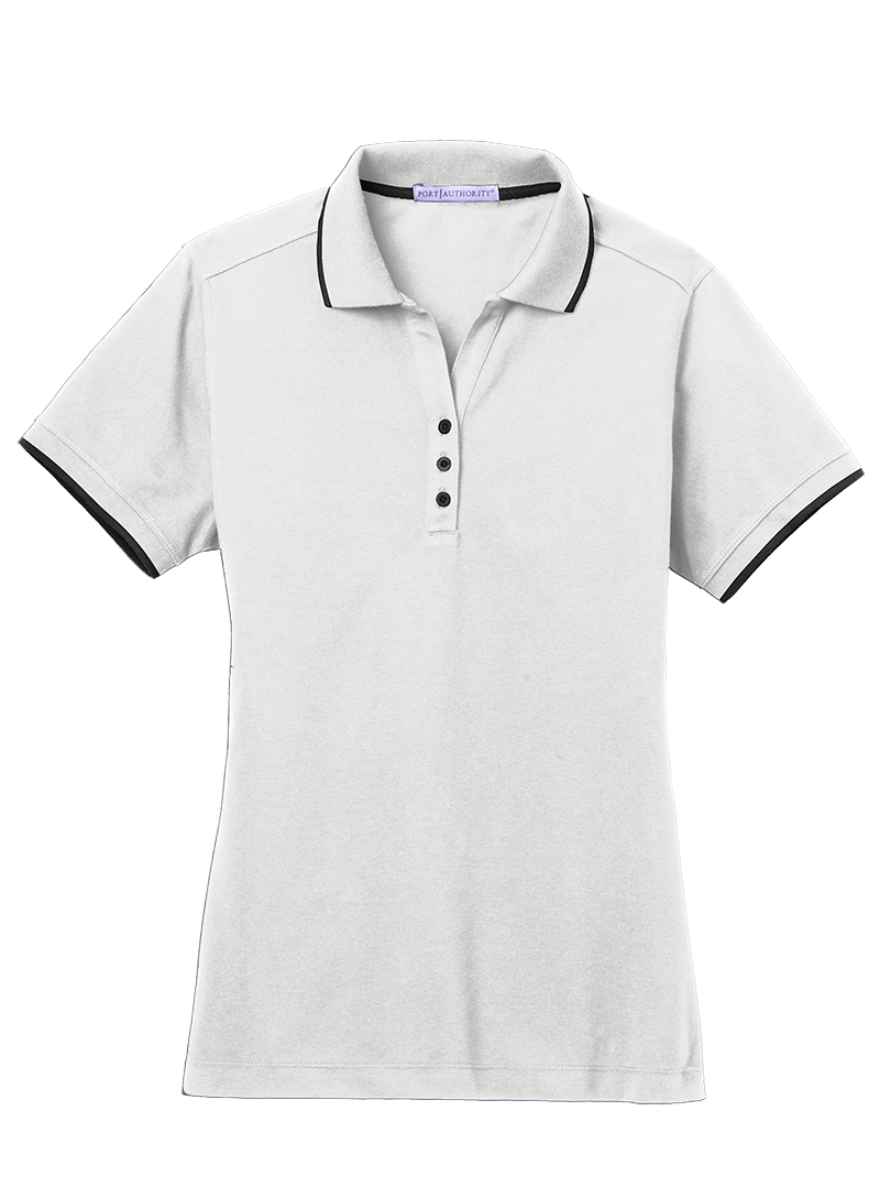 Port Authority Ladies Tipped Polo