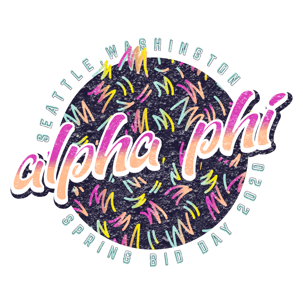 Alpha Phi Groovy Bid Day Design