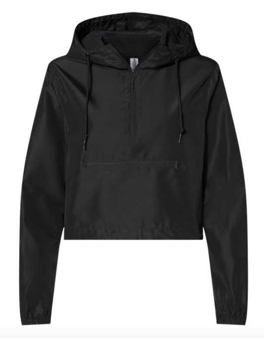Independent Trading Co. - Women's Lightweight Quarter-Zip Pullover Crop Windbreaker