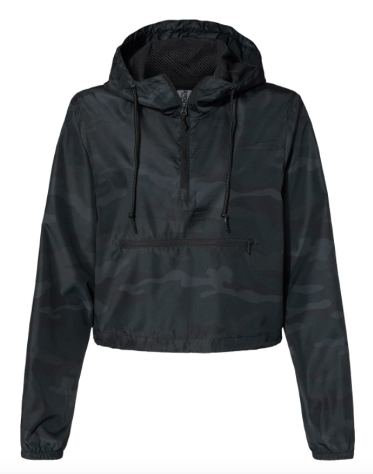 Independent Trading Co. - Women's Lightweight Quarter-Zip Pullover Crop Windbreaker