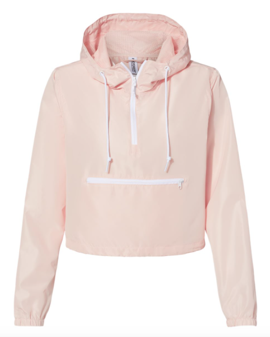 Independent Trading Co. - Women's Lightweight Quarter-Zip Pullover Crop Windbreaker