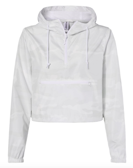 Independent Trading Co. - Women's Lightweight Quarter-Zip Pullover Crop Windbreaker