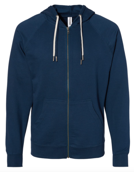 Independent Trading Co. - Icon Unisex Lightweight Loopback Terry Full-Zip Hooded Sweatshirt