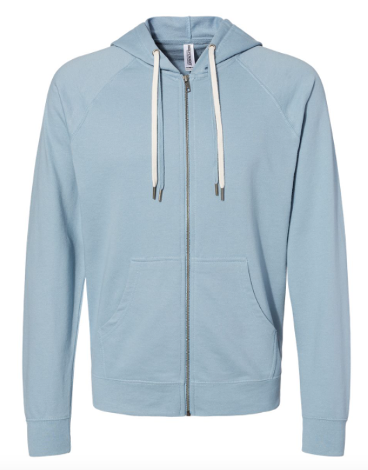 Independent Trading Co. - Icon Unisex Lightweight Loopback Terry Full-Zip Hooded Sweatshirt