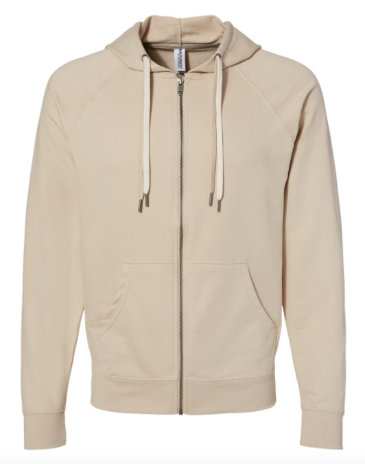 Independent Trading Co. - Icon Unisex Lightweight Loopback Terry Full-Zip Hooded Sweatshirt