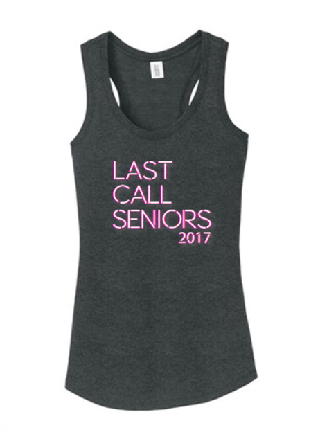 Last Call Seniors 2017 Black Ladies Tank Top