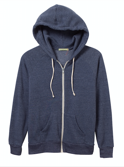 Alternative Apparel Adrian Eco Fleece Zip Hoodie College Hill