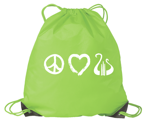 Peace Love Alpha Chi Cinch Bag